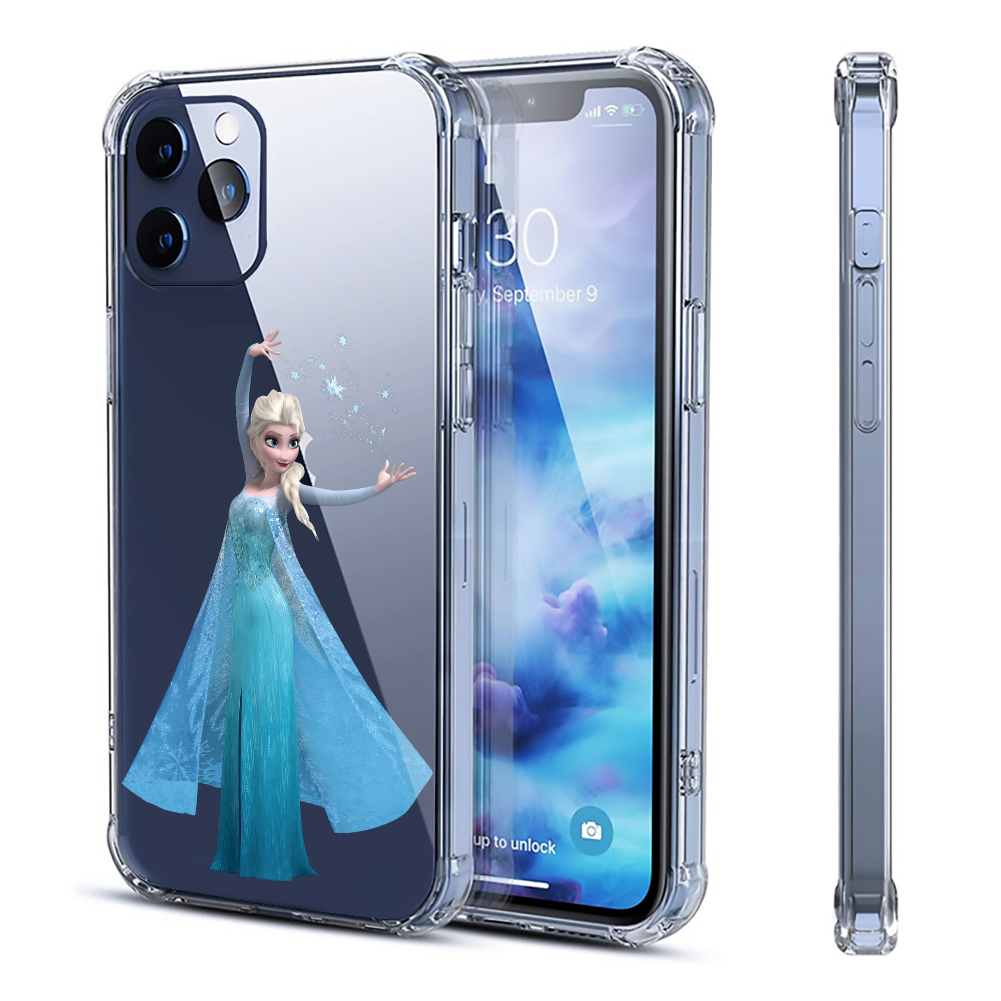 （画像用） アナと雪の女王 アンナ エルサ Frozen Anna Elsa 【iPhone 12シリーズ対応】透明スマホケース（クリアソフトケース）